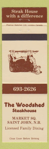 Matchbook Cover - The Woodshed Steak St John NB