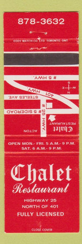 Matchbook Cover - Chalet Restaurant Canada