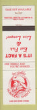 Matchbook Cover - Joe Gentile's Seafood  Philadelphia Lebanon Quakertown PA
