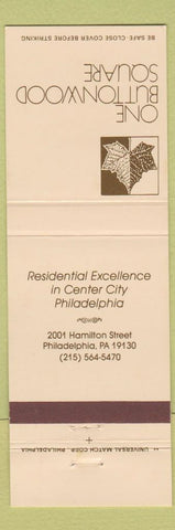 Matchbook Cover - One Buttonwood Square Philadelphia PA