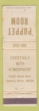 Matchbook Cover - Puppet Room Detroit MI WORN