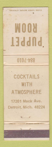 Matchbook Cover - Puppet Room Detroit MI WORN