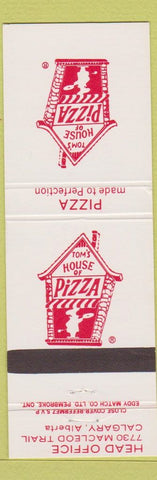 Matchbook Cover - Tom's House of Pizza Calgary AB