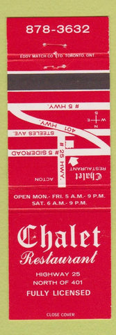 Matchbook Cover - Chalet Restaurant Canada