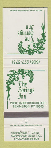 Matchbook Cover - Springs Inn Lexington KY