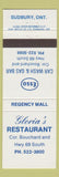 Matchbook Cover - Gloria's Restaurant Sudbury ON Esso oil gas
