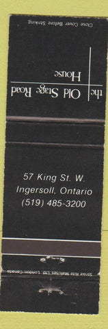 Matchbook Cover - Old Sage Road House Ingersoll ON