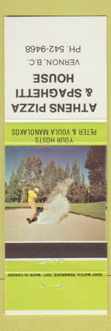 Matchbook Cover - Athens Pizza Spaghetti House Vernon BC