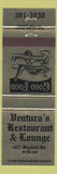 Matchbook Cover - Ventura's Restaurant Lounge
