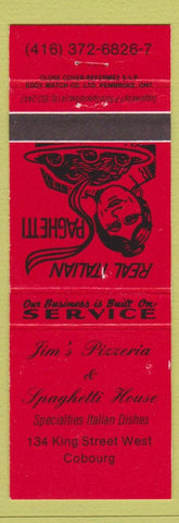 Matchbook Cover - Jim's Pizza Cobourg ON