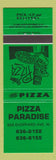 Matchbook Cover - Pizza Paradise green
