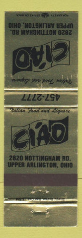 Matchbook Cover - Ciao Italian Restaurant Upper Arlington OH