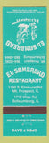 Matchbook Cover - El Sombrero Restaurant Mount Prospect Schaumburg IL
