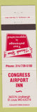Matchbook Cover - Congress Airport Inn ST Louis MO