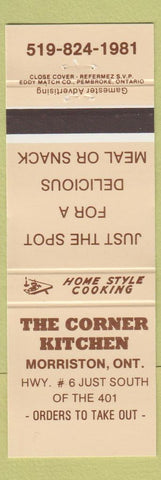 Matchbook Cover - Corner Kitchen Morriston ON