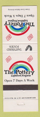 Matchbook Cover - Pottery Lightfoot VA restaurant