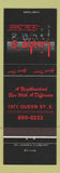 Matchbook Cover - Lido's On the Beach Toronto ON
