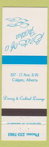 Matchbook Cover - Birds of a Feather Calgary AB