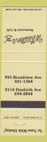 Matchbook Cover - Whistler's Restaurant Toronto ON