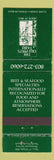 Matchbook Cover - The Old Pro's Table North Myrtle Beach SC