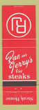 Matchbook Cover - Rae and Jerry's Steak House