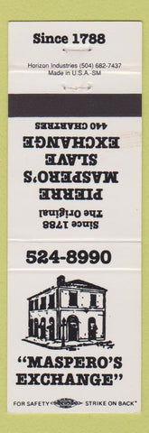 Matchbook Cover - Maspero's Exchange New Orleans LA