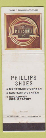 Matchbook Cover - Florsheim Shoes Phillips Shoes St Louis WEAR