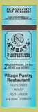 Matchbook Cover - Village Pantry Restaurant Pizza Cobden ON blue