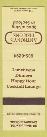 Matchbook Cover - Anthony's Pier One Cromwell CT