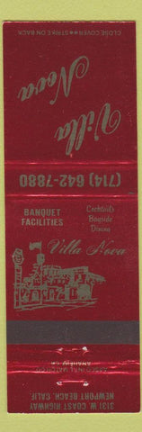 Matchbook Cover - Villa Nova Newport Beach CA