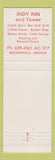 Matchbook Cover - Indy Inn and Tower Indianapolis IN