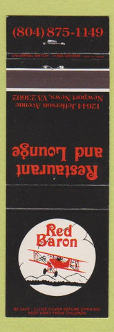 Matchbook Cover - Red Baron Restaurant Newport News VA