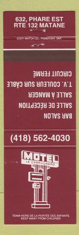 Matchbook Cover - Motel LE Campagnard QC