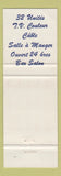 Matchbook Cover - Motel Cardin Restaurant Drummondville QC WEAR