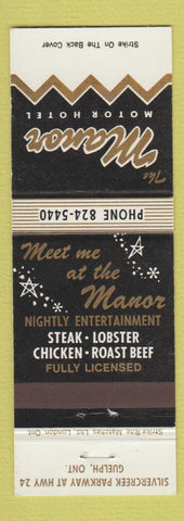 Matchbook Cover - Manor Motor Hotel Guelph ON