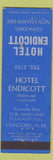 Matchbook Cover - Hotel Endicott Concord NH
