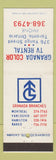 Matchbook Cover - Granada Color TV Rental Toronto ON