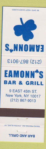 Matchbook Cover - Eamonn's Bar Grill New York City