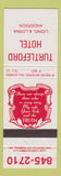 Matchbook Cover - Tutleford Hotel SK