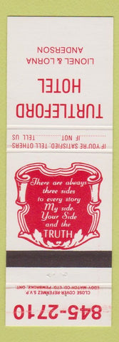 Matchbook Cover - Tutleford Hotel SK