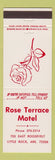 Matchbook Cover - Rose Terrace Motel Little Rock AR
