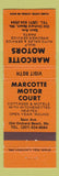 Matchbook Cover - Marcotte Motor Court Gulf Auto Sales Old Orchard Beach ME