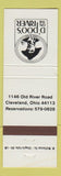 Matchbook Cover - D Poo's on the River Cleveland OH