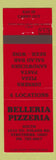 Matchbook Cover - Belleria Pizza Struthers OH