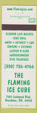 Matchbook Cover - Flaming Ice Cube Boardman OH