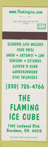 Matchbook Cover - Flaming Ice Cube Boardman OH