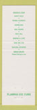 Matchbook Cover - Flaming Ice Cube Boardman OH