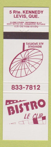 Matchbook Cover - Bistro Le Clip Levis QC