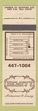 Matchbook Cover - Zachery's Restaurant Miami? FL