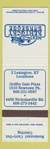Matchbook Cover - West Kentucky BBQ Lexington KY